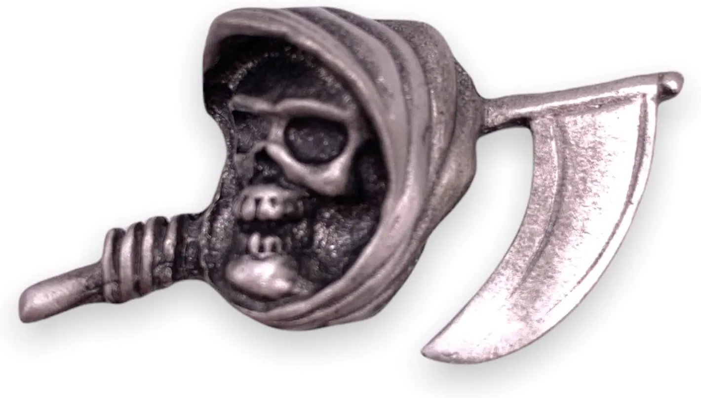 StockPins Grim Reaper Lapel Pin  Detailed Metal Pin for Biker Jackets, Vests, and Backpacks  Made in USA