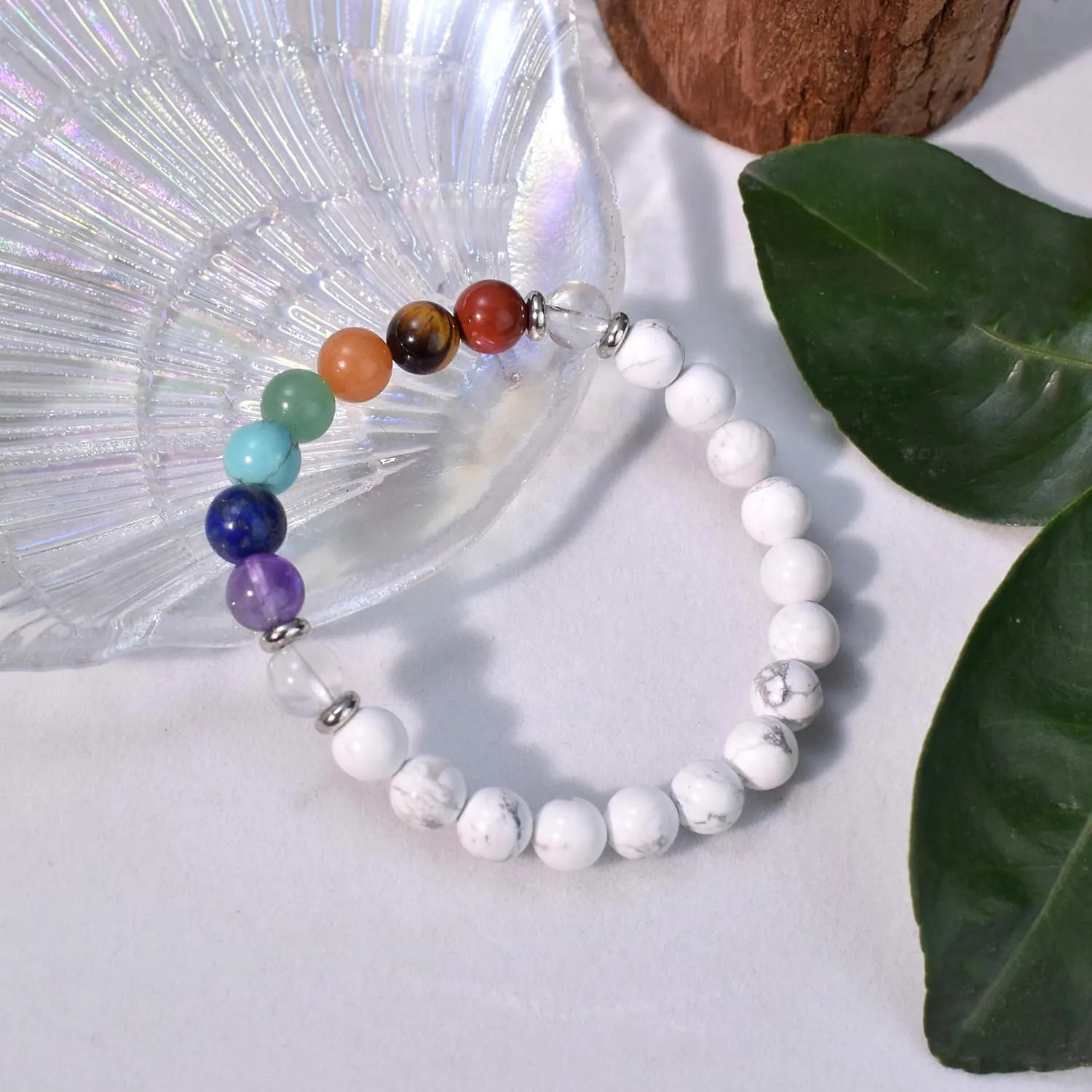 Strong Healing Crystal Bracelet 8MM Genuine Stone Bracelet Lucky Beaded Bracelet Chakra Bracelet 6.5 inch Positive Energy Bracelet Inspirational Gifts for Women Mom