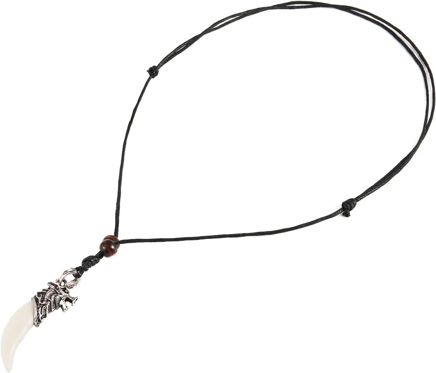 STWTR Wolf Headband Teeth Viking Necklace Indiana Teeth Tribe Jewelry Pendant Necklace