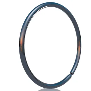 Thin Black Nose Ring Hoop 24 Gauge  925 Silver Black Nose Hoop 7mm inner diameter  24G Nose Piercing Ring