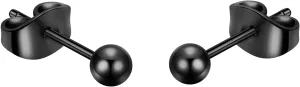 Titanium Ball Earrings Hypoallergenic Studs for Women Men Sensitive Ears Black 3mm 4mm 5mm Titanium Backs