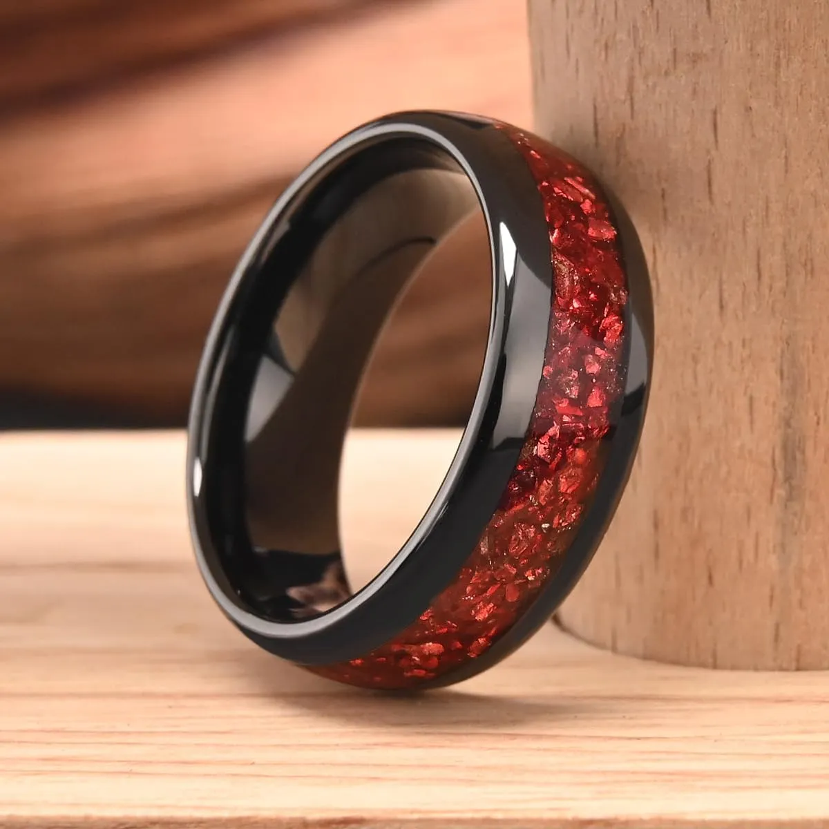 Tungsten Carbide Rings for Men and Women 8mm/4mm Mens Engagement Wedding Bands Inlaid With amethyst Fashion and High Polish
