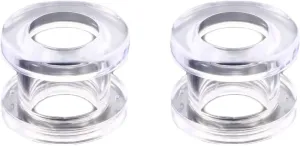 Tunnel Plug Earrings, Gauges for Ears Acrylic Transparent Hoop Shape Body Piercing Jewelry for Ears 2pcs