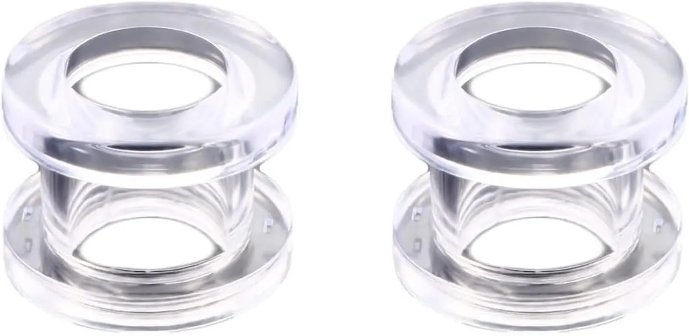 Tunnel Plug Earrings, Gauges for Ears Acrylic Transparent Hoop Shape Body Piercing Jewelry for Ears 2pcs