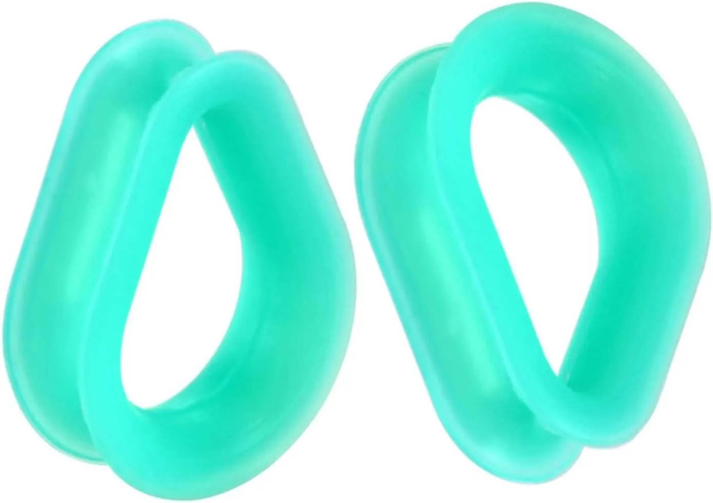 Tunnels for Ears, Ear Gauges for Men Silicone Teardrop Shape Pierced Earrings for Women 18pcs