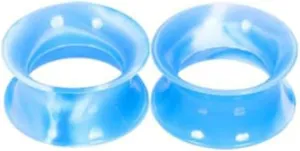 Tunnels for Women Ears, Silicone Earring Gauges for Men Multicolor Tunnel Unisex Piercing Gauge Earrings 2pcs