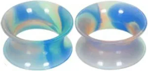 Tunnels for Women Ears, Silicone Earring Gauges for Men Multicolor Tunnel Unisex Piercing Gauge Earrings 2pcs