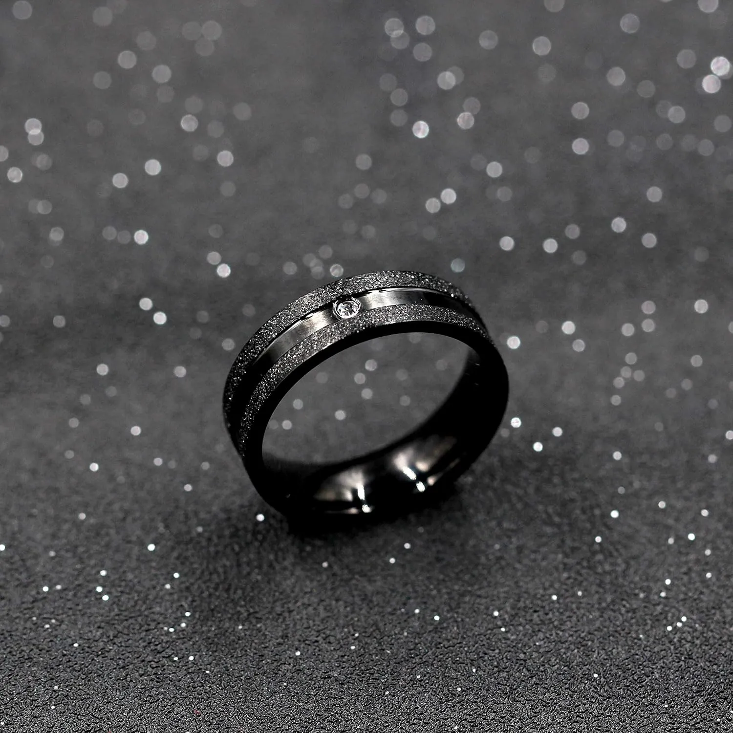Uloveido 4mm 6mm His and Hers Matching Couples Rings Matte Stainless Steel Wedding Bands Engagement Rings Y995