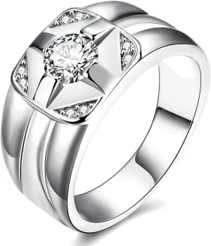 Uloveido Gold Plated Wedding Band Rings for Women and Men Anniversary Birthday Jewelry Rings KR120