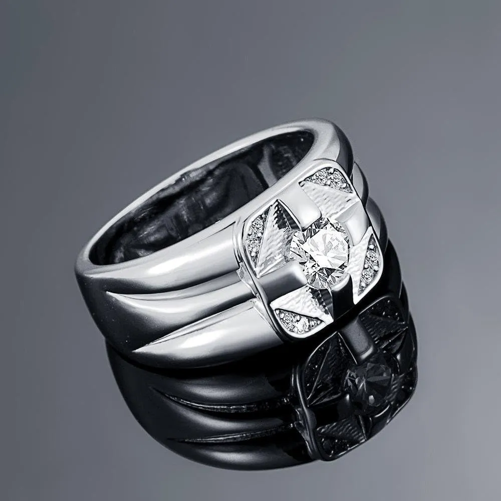 Uloveido Gold Plated Wedding Band Rings for Women and Men Anniversary Birthday Jewelry Rings KR120