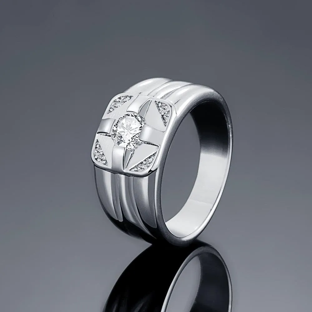 Uloveido Gold Plated Wedding Band Rings for Women and Men Anniversary Birthday Jewelry Rings KR120