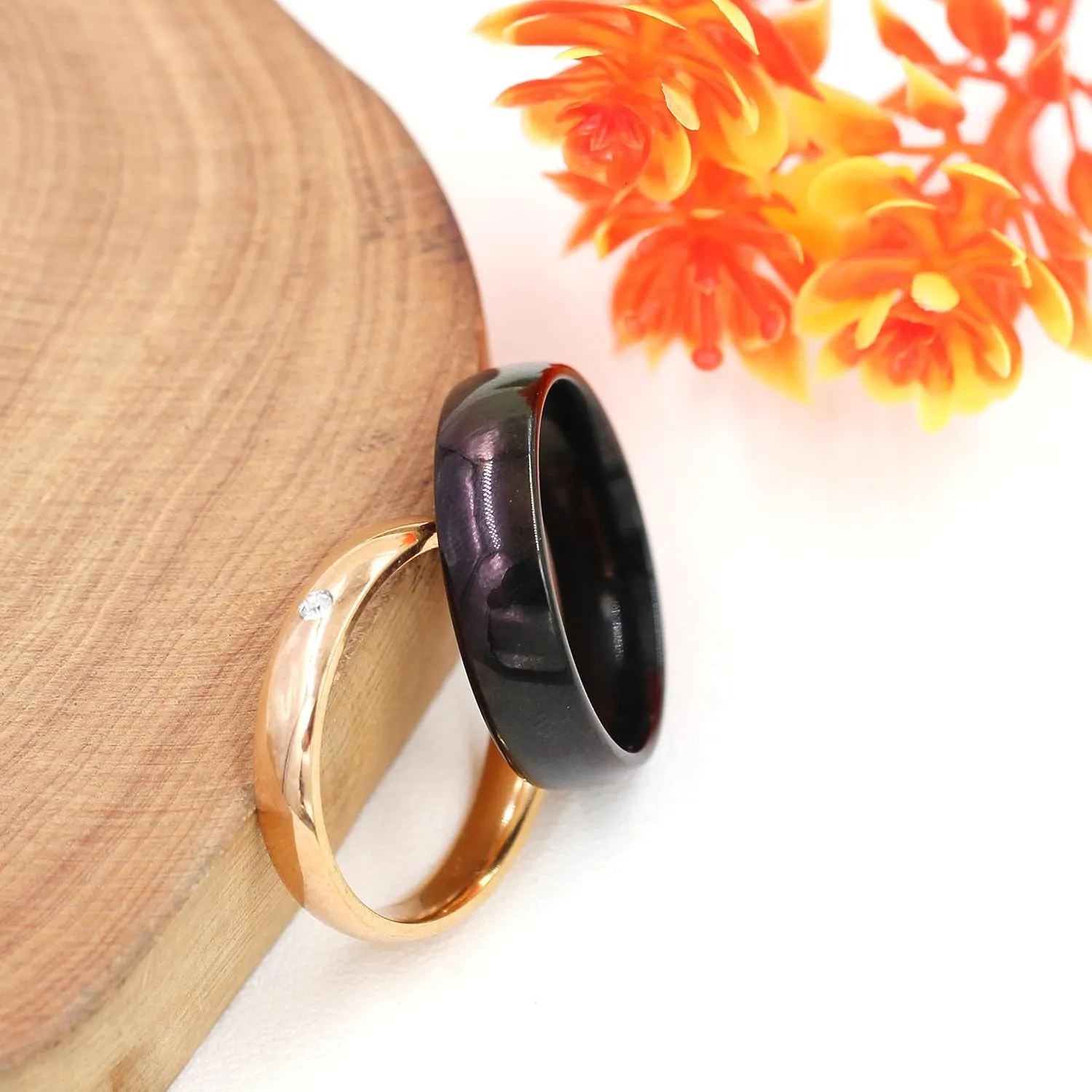Uloveido Stainless Steel Couples Rings for Men Women His and Her Promise Wedding Band Rings for friend Boyfriend Y1783