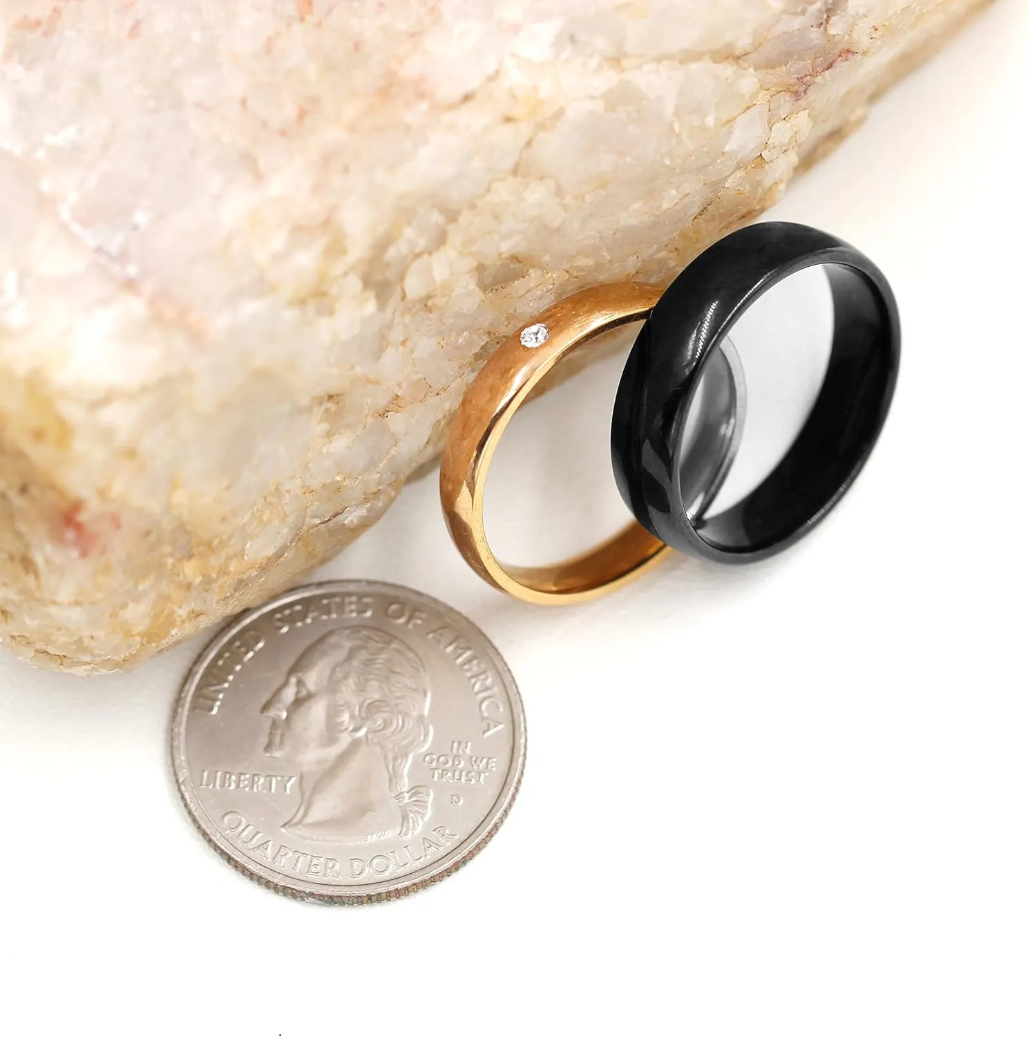 Uloveido Stainless Steel Couples Rings for Men Women His and Her Promise Wedding Band Rings for friend Boyfriend Y1783