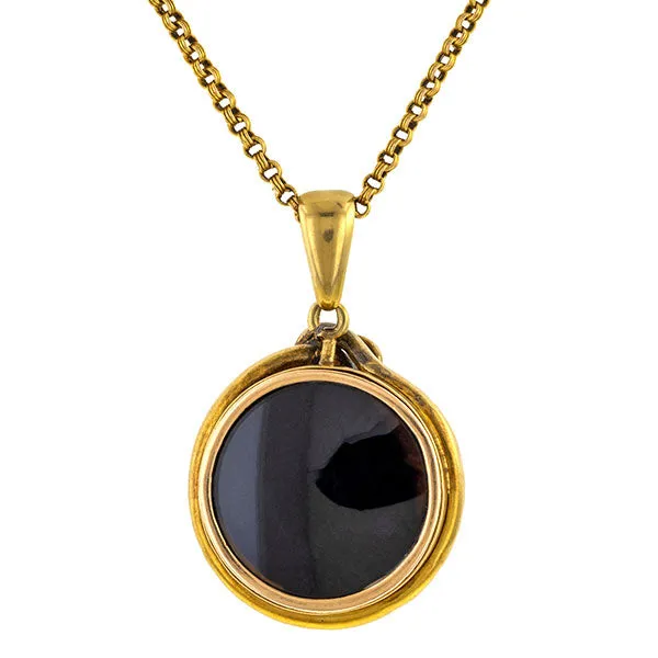 Victorian Banded Agate Snake Locket