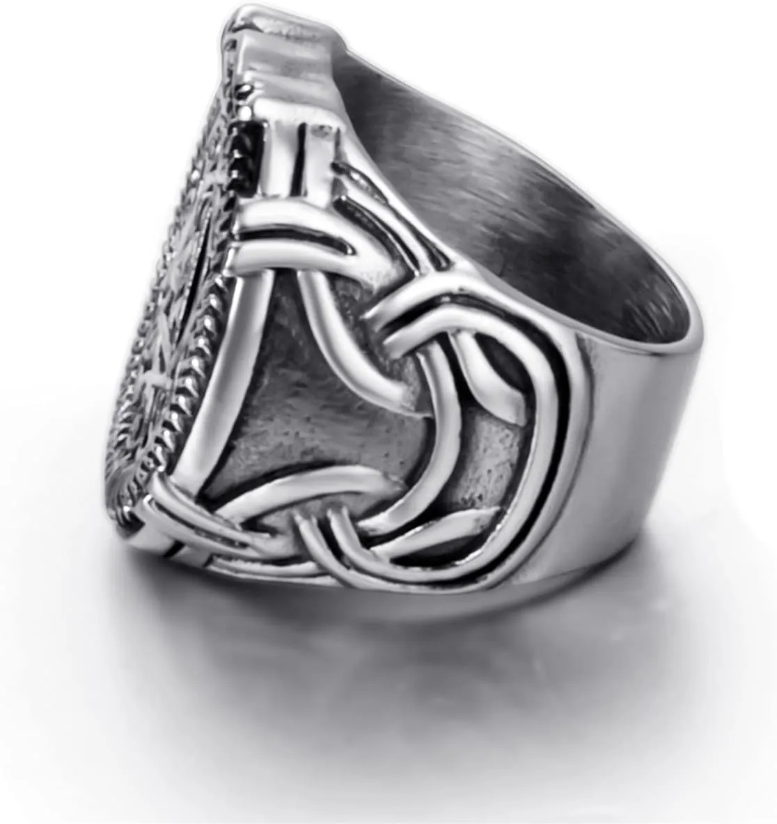 Viking Rings Valknut Pirate Compass Norse Scandinavian Text Symbol Men Stainless Steel Vintage Jewelry