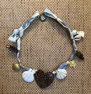 Vintage Floral Chintz Fabric Charm Necklace - Pre-order Shipping May 15th.