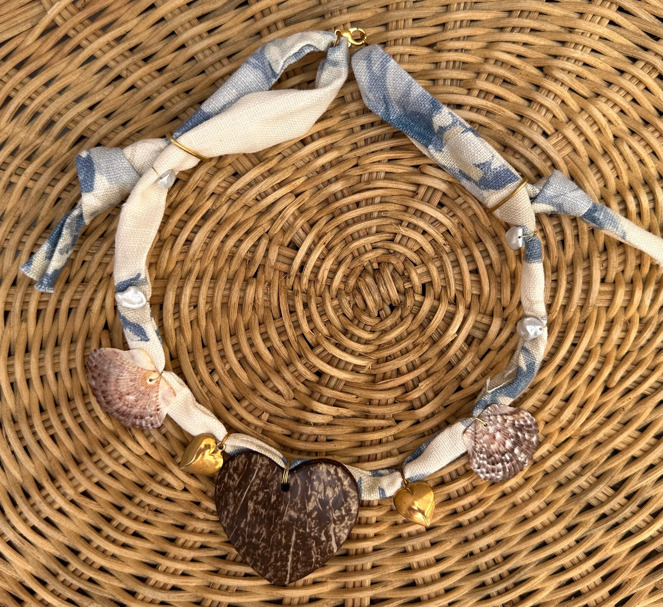Vintage Floral Chintz Fabric Charm Necklace - Pre-order Shipping May 15th.