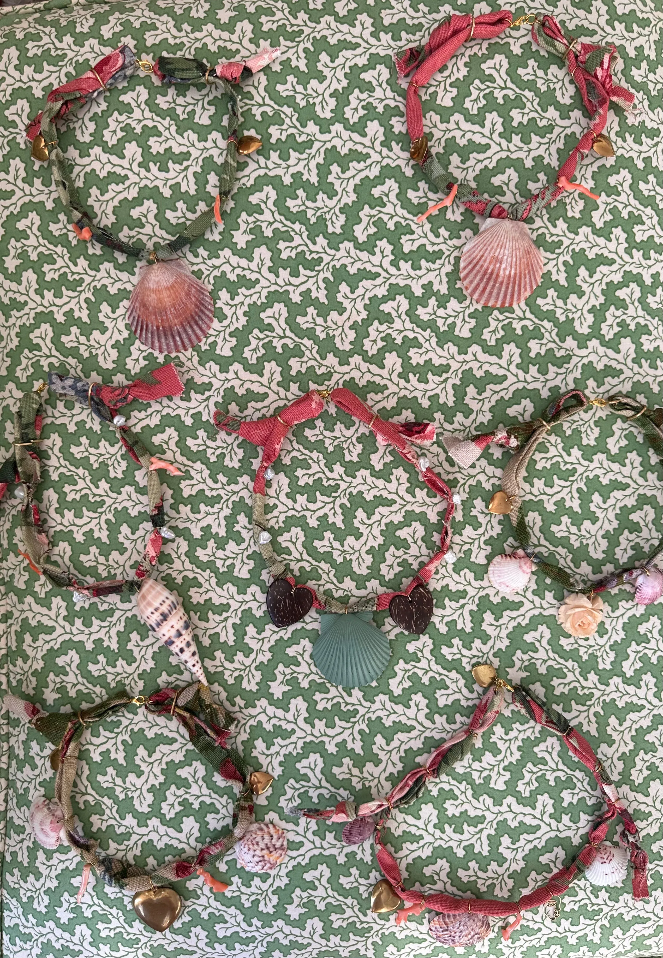 Vintage Floral Chintz Fabric Charm Necklace - Pre-order Shipping May 15th.