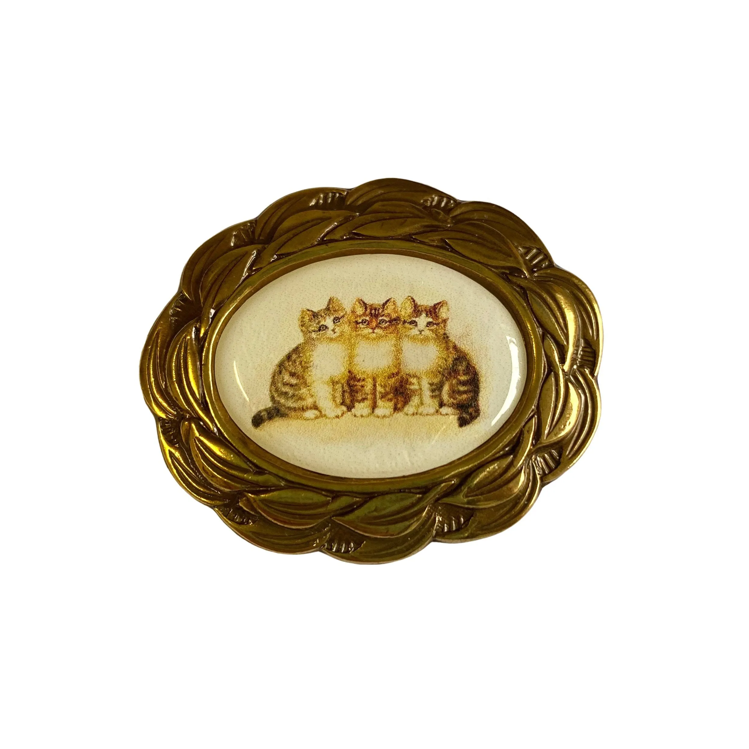 Vintage Kittens Brooch by Love Boutique