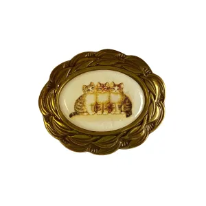 Vintage Kittens Brooch by Love Boutique
