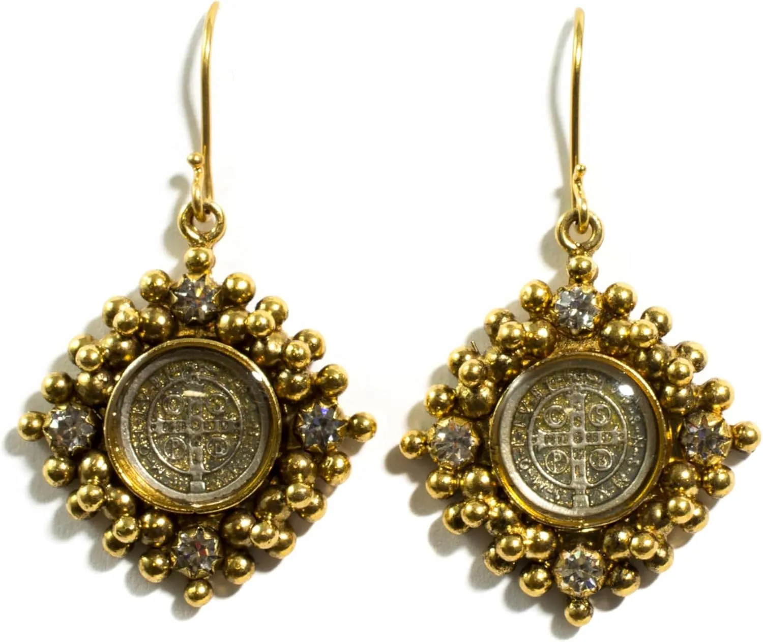 Virgins Saints & Angels Petite Cloister San Benito Charm Earrings, Luxury Fashion Statement Jewelry