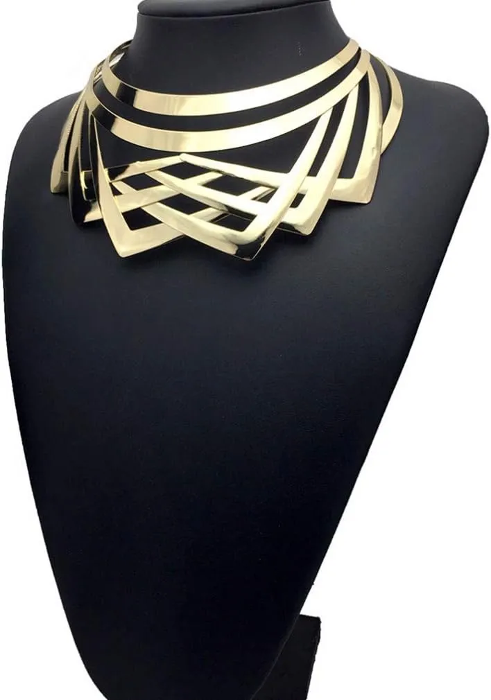 YAZILIND Alloy Choker Simple Statement Short Necklace Choker Collar Bib Fashion Costume Jewelry