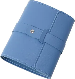 Yiluana Jewelry Organizer, Portable Earring Holder Pu Leather Travel Jewelry Organizer Case with Foldable Book Design for Girls Women (Blue)