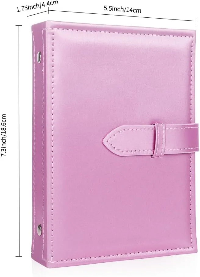 Yiluana Jewelry Organizer, Portable Earring Holder Pu Leather Travel Jewelry Organizer Case with Foldable Book Design for Girls Women (Purple)