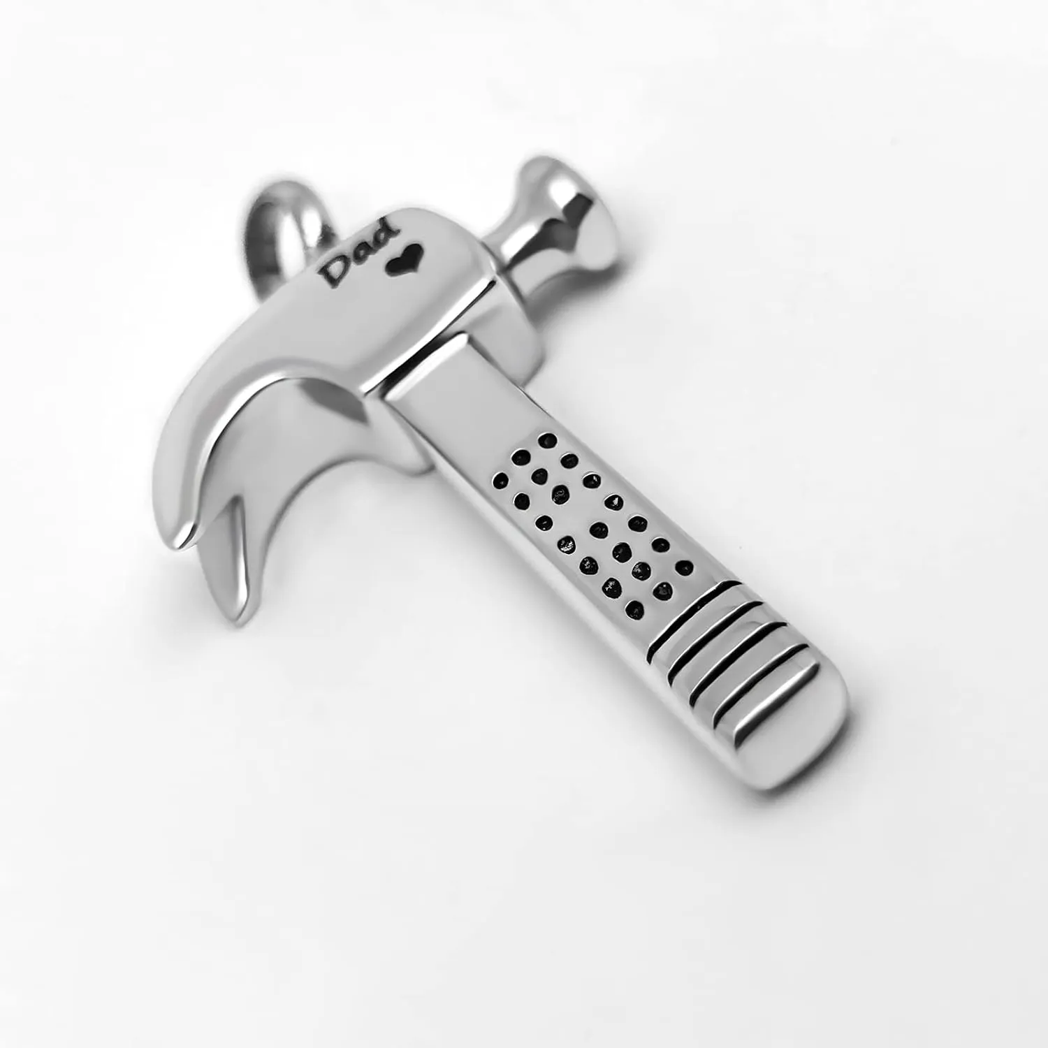 YSAHan Hammer Shape Cremation Urn Necklace Ashes Memorial Pendant Stainless Steel Locket Keepsake Jewelry for Dad Mom Grandpa