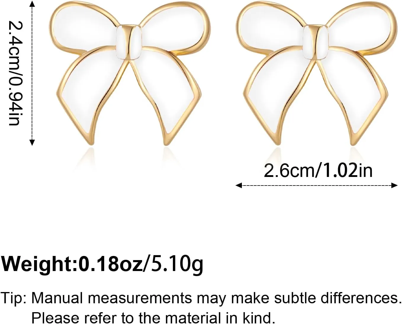 YUJIE Gold Bow Earrings for Women Teen Pink Bowtie Dainty Long Tassel Drop Stud Trendy Statement Jewelry Gift