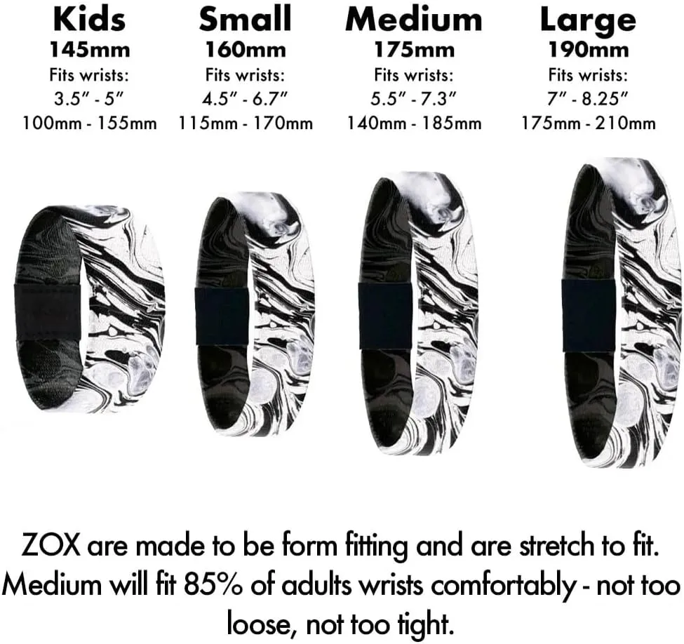 ZOX Bracelets  Stretchy Elastic Band with Motivational Affirmations and Beautiful Artwork, Great Wristband Gift for Men & Women of All Ages