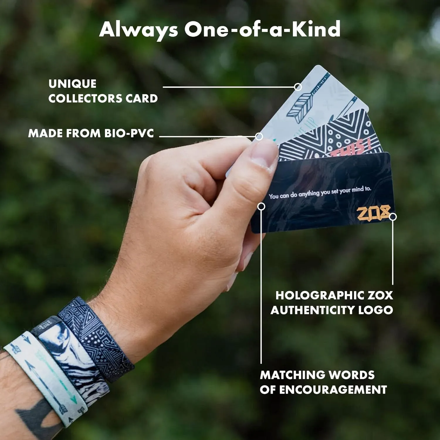 ZOX Bracelets  Stretchy Elastic Band with Motivational Affirmations and Beautiful Artwork, Great Wristband Gift for Men & Women of All Ages
