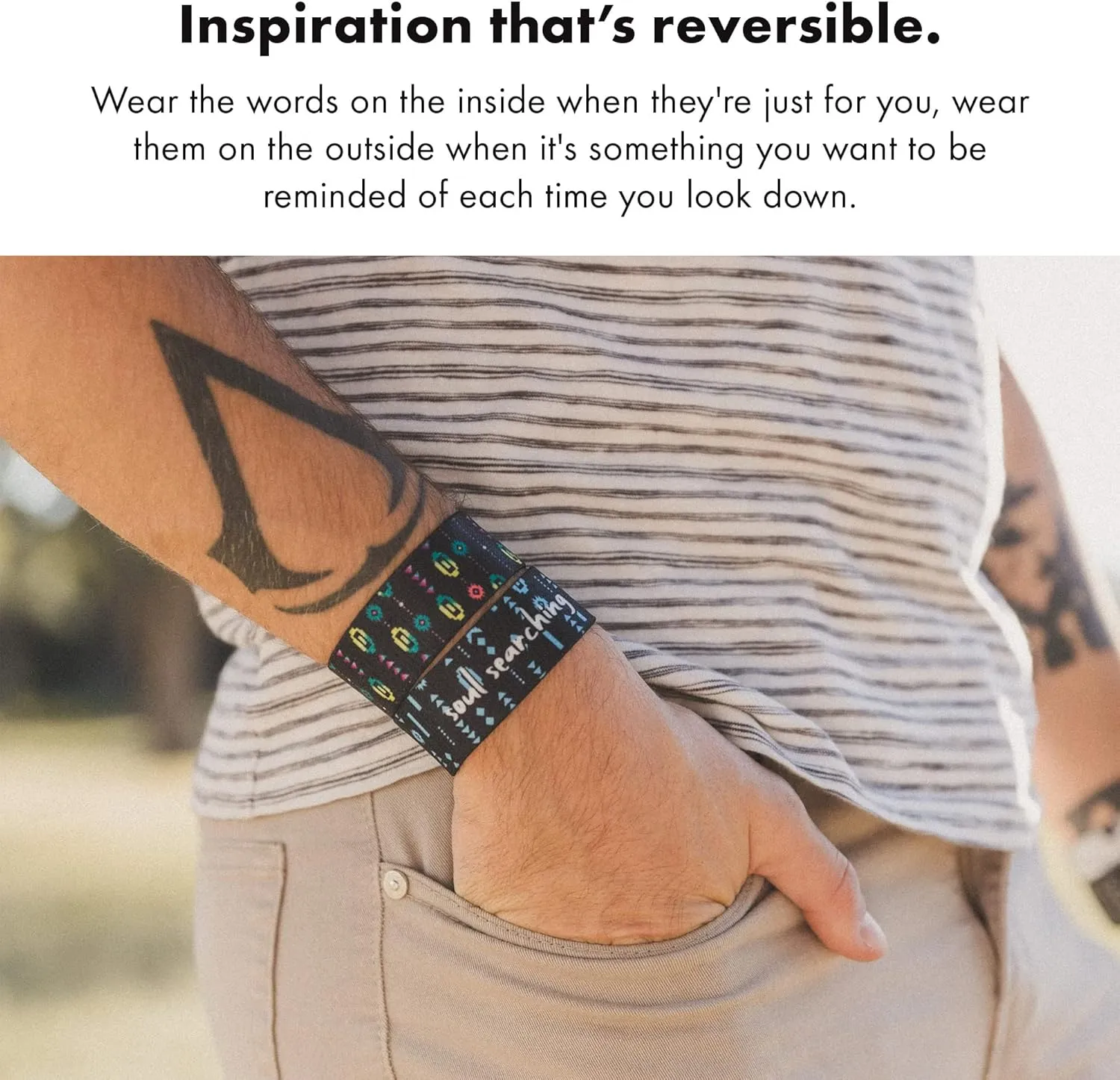 ZOX Bracelets  Stretchy Elastic Band with Motivational Affirmations and Beautiful Artwork, Great Wristband Gift for Men & Women of All Ages