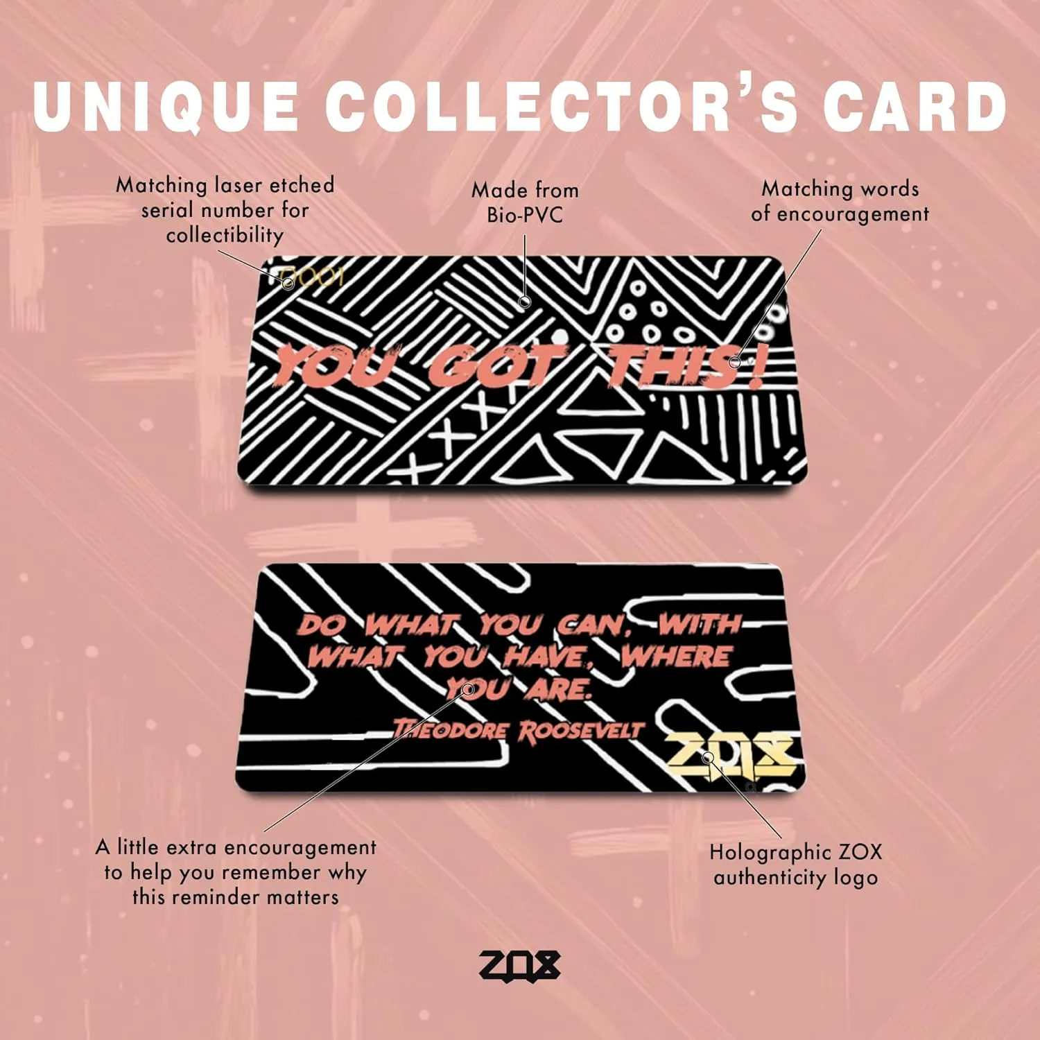 ZOX Bracelets  Stretchy Elastic Band with Motivational Affirmations and Beautiful Artwork, Great Wristband Gift for Men & Women of All Ages