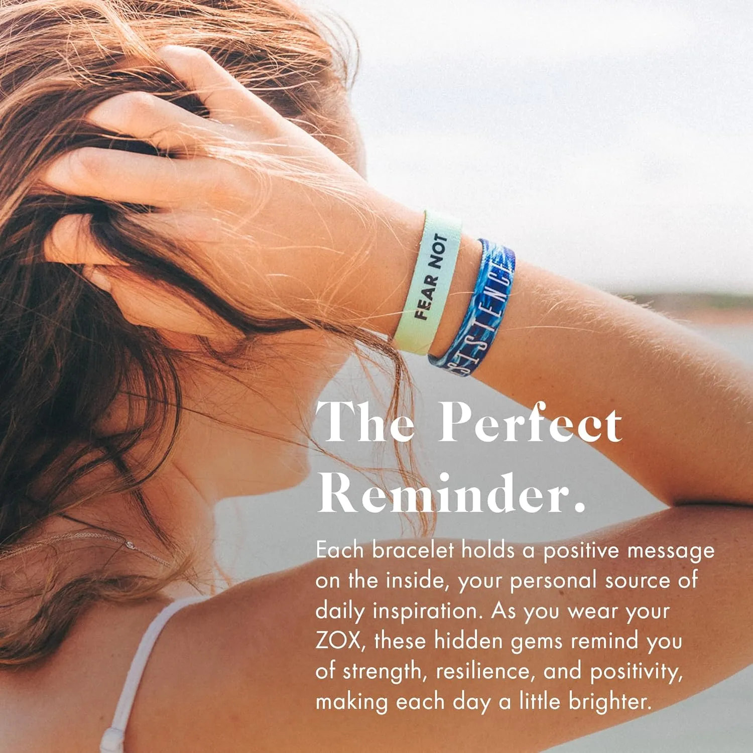 ZOX Bracelets  Stretchy Elastic Band with Motivational Affirmations and Beautiful Artwork, Great Wristband Gift for Men & Women of All Ages