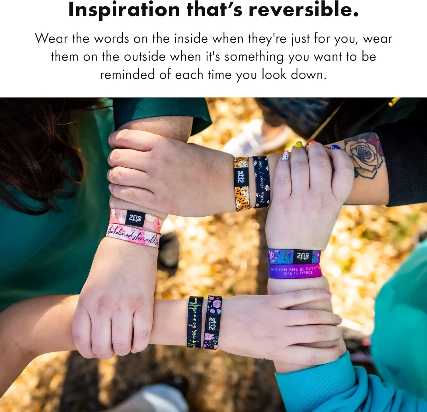 ZOX Bracelets  Stretchy Elastic Band with Motivational Affirmations and Beautiful Artwork, Great Wristband Gift for Men & Women of All Ages