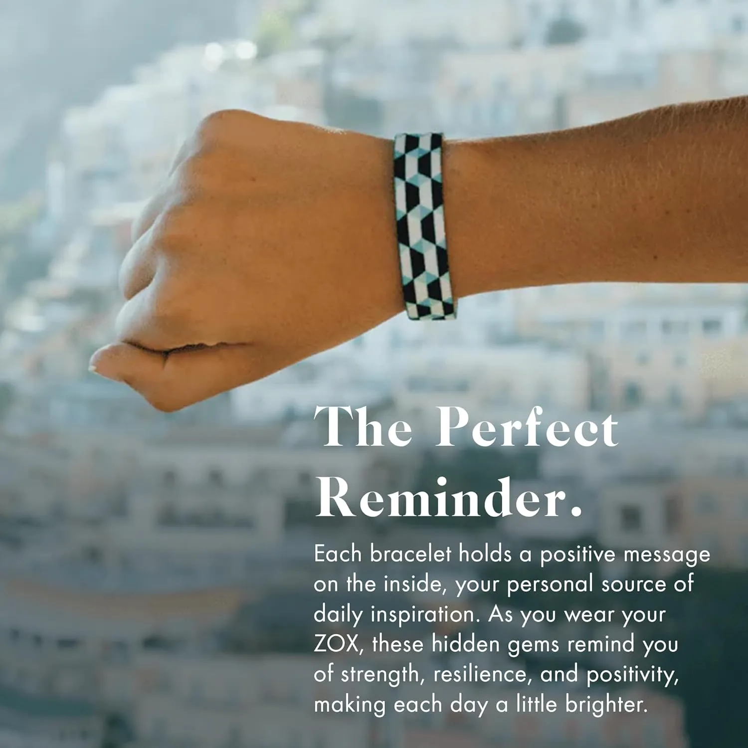 ZOX Bracelets  Stretchy Elastic Band with Motivational Affirmations and Beautiful Artwork, Great Wristband Gift for Men & Women of All Ages