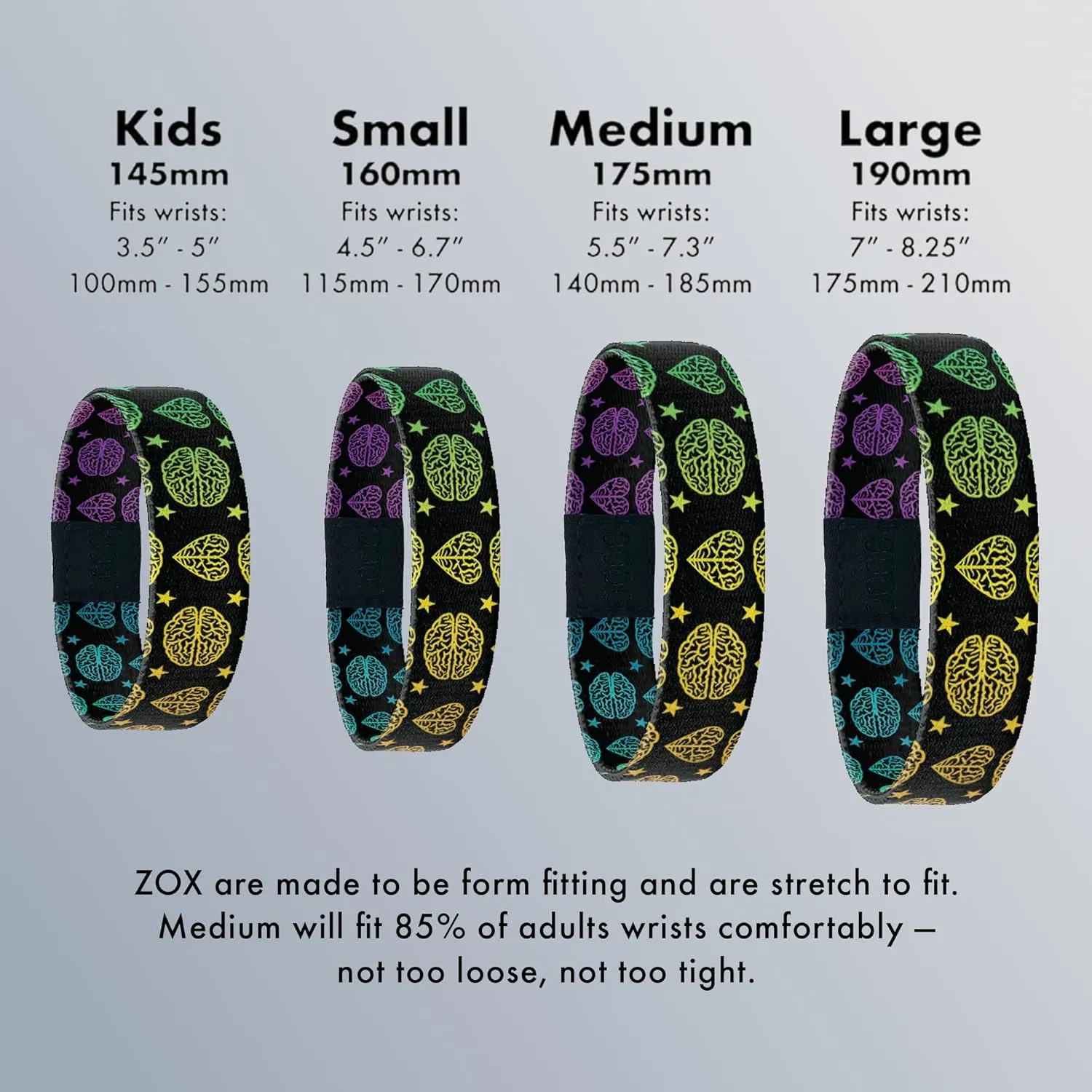 ZOX Bracelets  Stretchy Elastic Band with Motivational Affirmations and Beautiful Artwork, Great Wristband Gift for Men & Women of All Ages