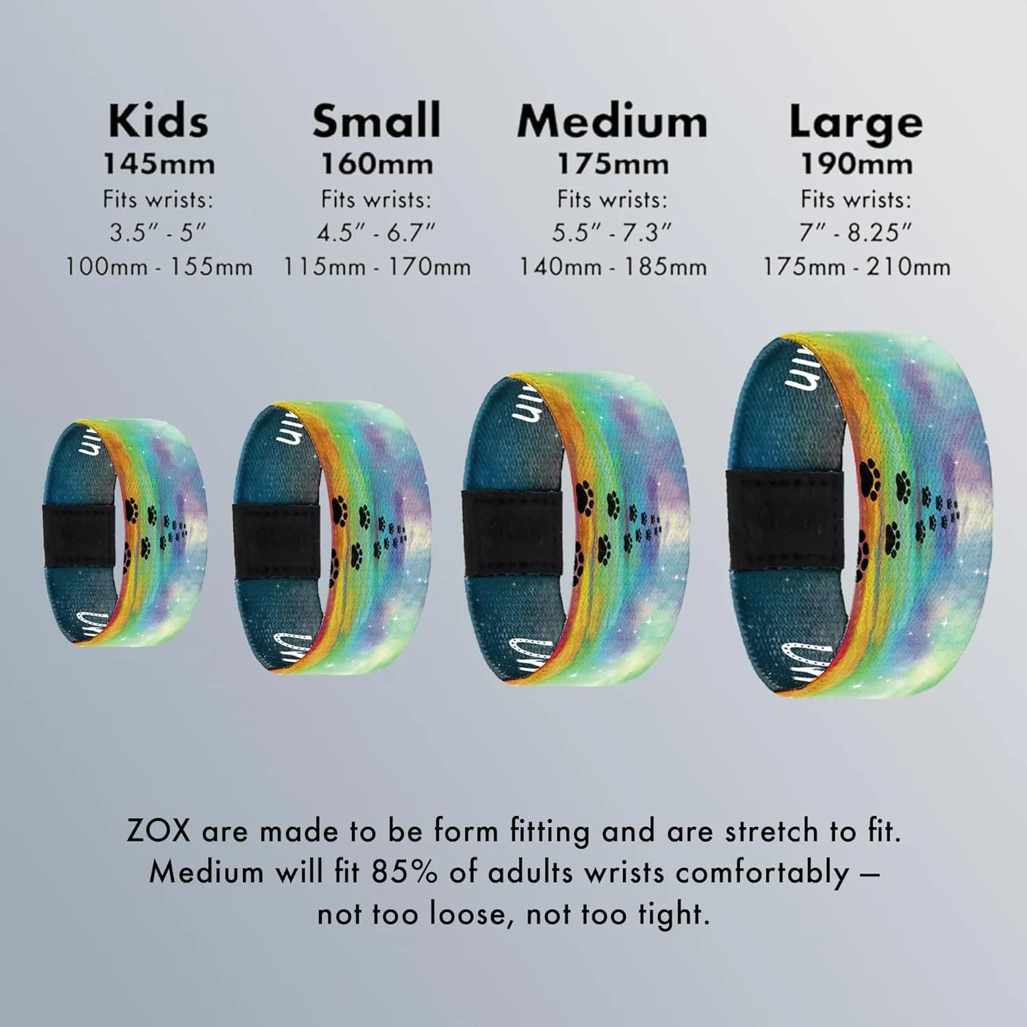 ZOX Bracelets  Stretchy Elastic Band with Motivational Affirmations and Beautiful Artwork, Great Wristband Gift for Men & Women of All Ages