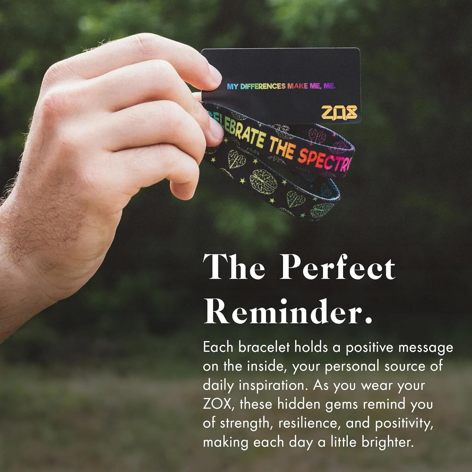 ZOX Bracelets  Stretchy Elastic Band with Motivational Affirmations and Beautiful Artwork, Great Wristband Gift for Men & Women of All Ages